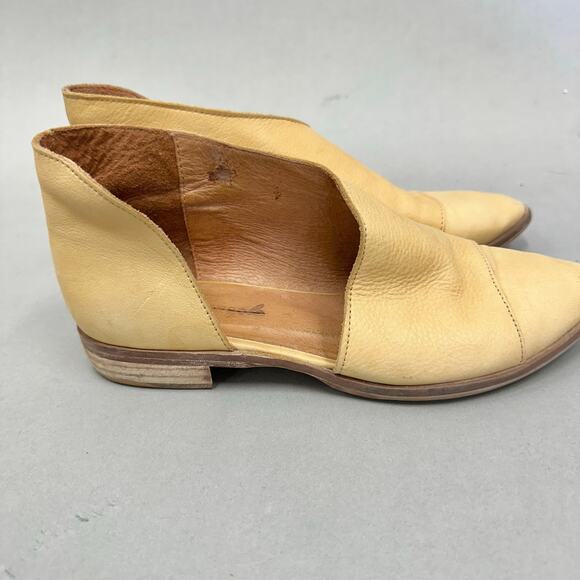 Free People Royale D'Orsay Leather Flats in Camel Euro size 39 US size 8.5 - Picture 6 of 13